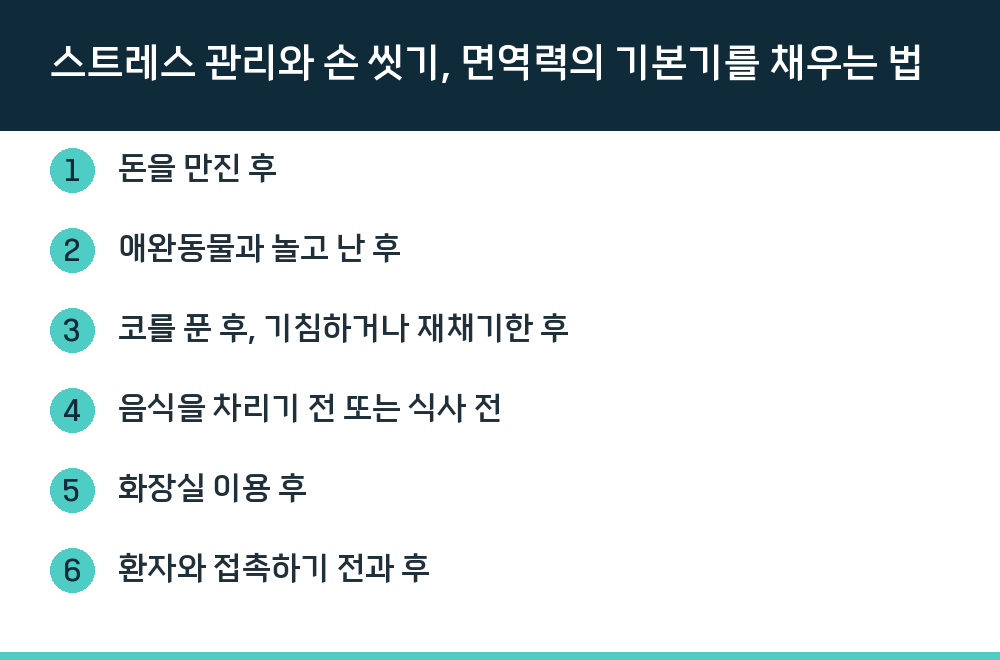 스트레스 관리와 손 씻기, 면역력의 기본기를 채우는 법
