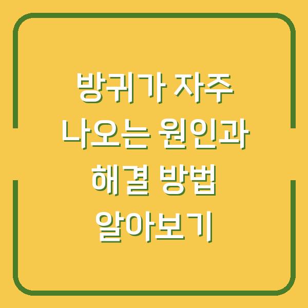 방귀가 자주 나오는 원인과 해결 방법 알아보기