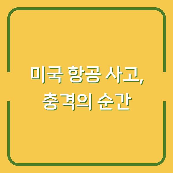 미국 항공 사고, 충격의 순간