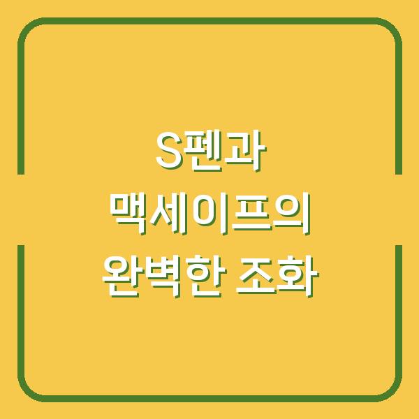 S펜과 맥세이프의 완벽한 조화
