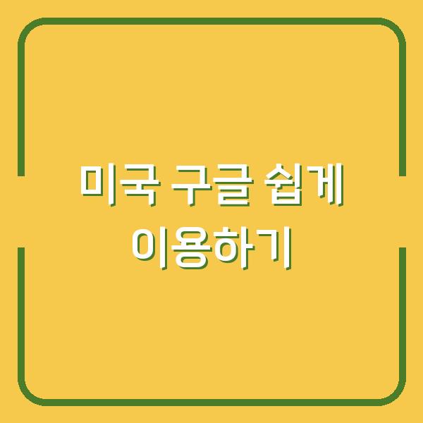 미국 구글 쉽게 이용하기