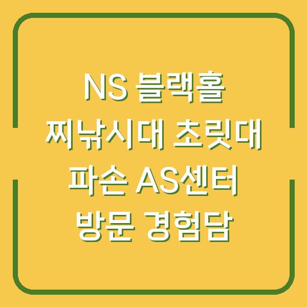 NS 블랙홀 찌낚시대 초릿대 파손 AS센터 방문 경험담