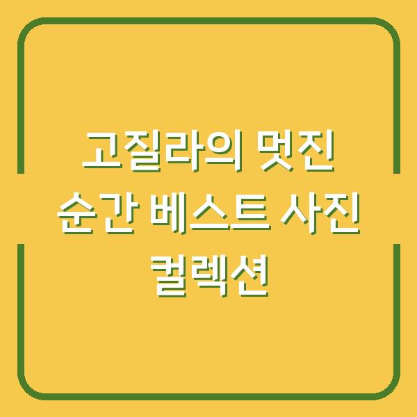 고질라의 멋진 순간 베스트 사진 컬렉션