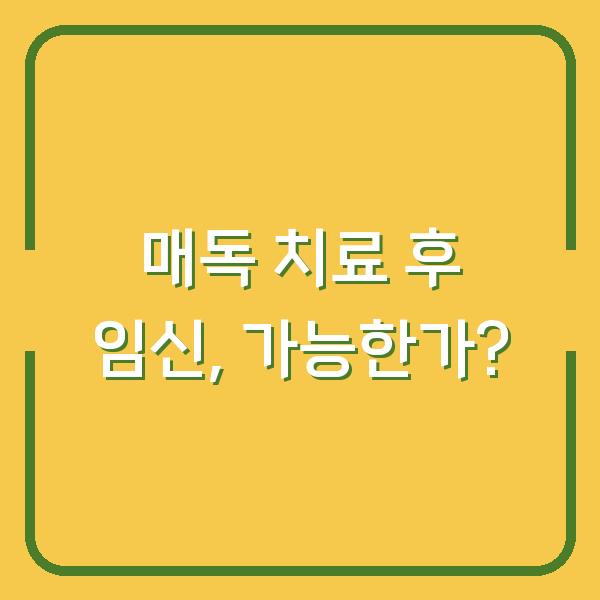 매독 치료 후 임신, 가능한가?