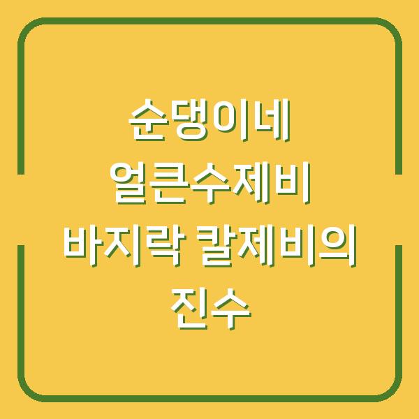 순댕이네 얼큰수제비 바지락 칼제비의 진수