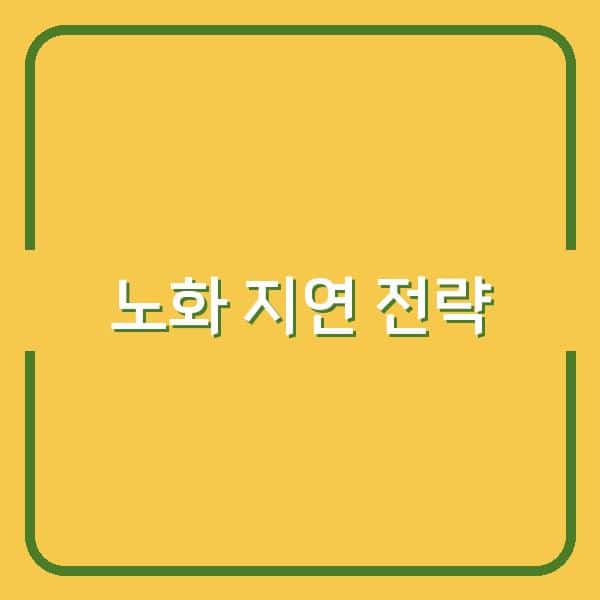 과학적 근거로 증명된 노화 지연법 건강한 삶을 위한 실천 전략과 선택 기준