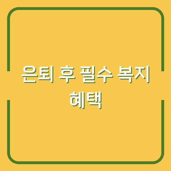 은퇴 후에도 놓치면 후회할 노인 복지 혜택 5가지 – 지금 신청 가능한 정책은?