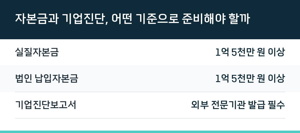 자본금과 기업진단, 어떤 기준으로 준비해야 할까