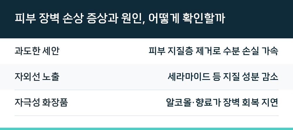 피부 장벽 손상 증상과 원인, 어떻게 확인할까